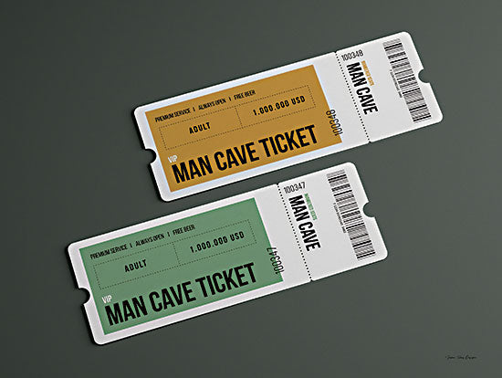 Seven Trees Design ST882 - ST882 - Man Cave Tickets - 16x12 Man Cave Tickets, Photography, Humor, Masculine from Penny Lane