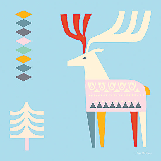 Seven Trees Design ST897 - ST897 - The Christmas Deer   - 12x12 Christmas Deer, Deer, Graphic Art, Holidays, Christmas from Penny Lane