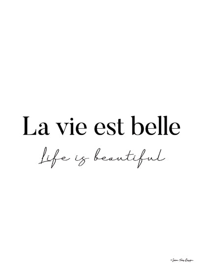 Seven Trees Design ST903 - ST903 - Life is Beautiful in French - 12x16 Life is Beautiful, French, Love, Signs from Penny Lane
