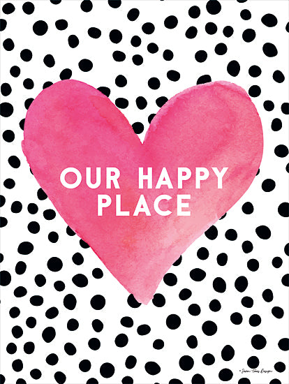 Seven Trees Design ST933 - ST933 - Our Happy Place - 12x16 Our Happy Place, Heart, Black & White Polka Dots, Signs from Penny Lane