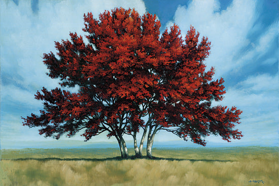 Tim Gagnon TGAR123 - We√ïre Alone in Red - Tree, Landscape, Red from Penny Lane Publishing