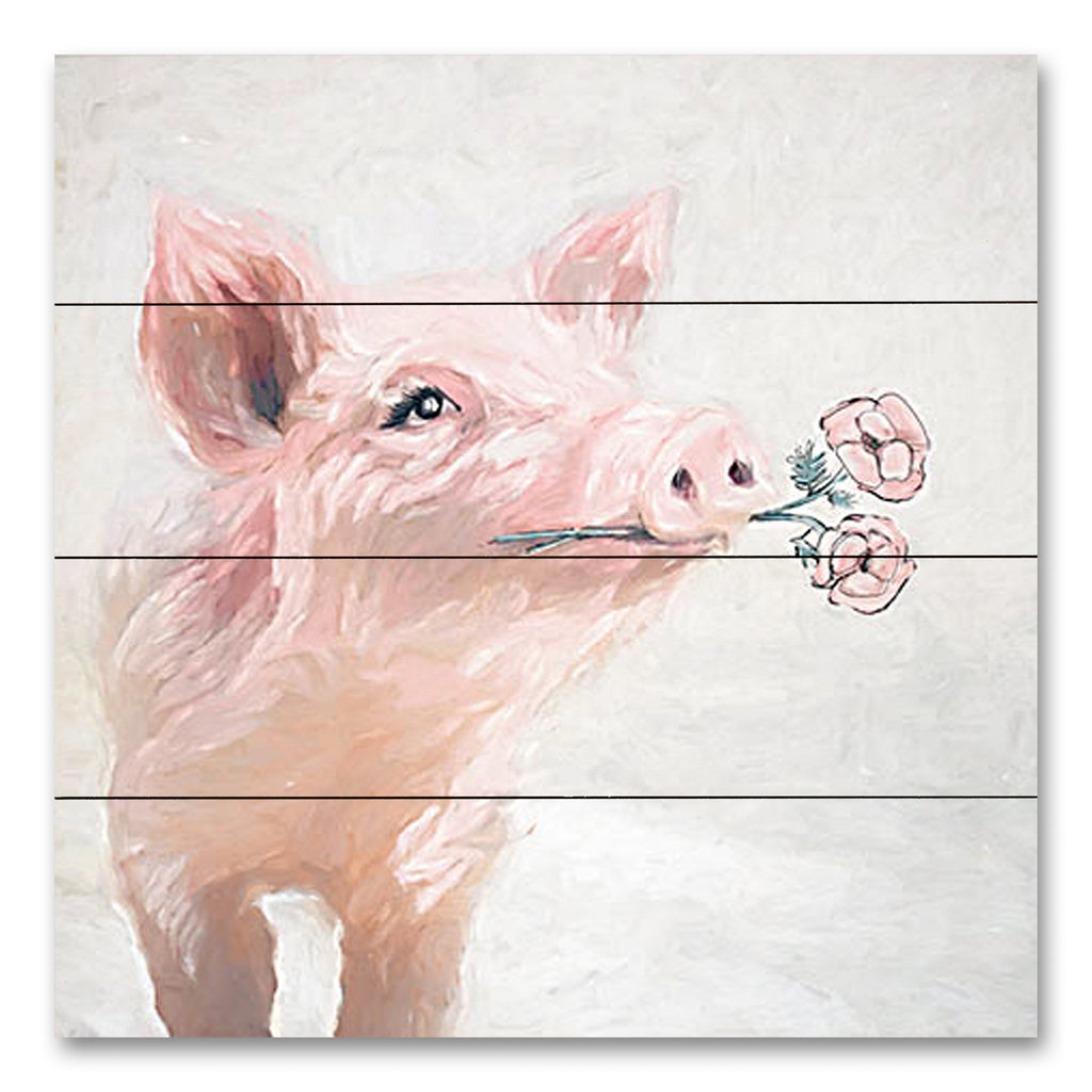 White Ladder WL158PAL - WL158PAL - Pretty Pink Pig - 12x12 Pig, Flowers, Whimsical from Penny Lane