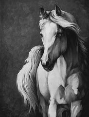 WL183 - White Horse  - 12x18