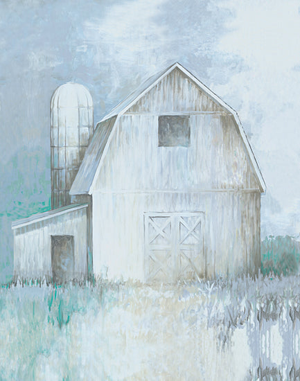 White Ladder WL191 - WL191 - Country Barn and Silo - 12x16 Barn, Farm, Silo, Abstract, Neutral Palette, Farmhouse/Country from Penny Lane