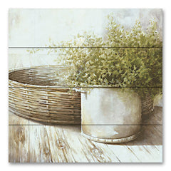WL195PAL - Potted Plant and Basket  - 12x12
