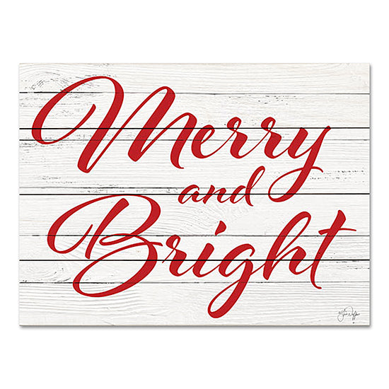 Yass Naffas Designs YND134PAL - YND134PAL - Merry and Bright - 16x12 Christmas, Holidays, Merry and Bright, Red & White, Typography, Signs from Penny Lane