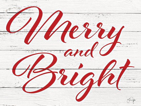 Yass Naffas Designs YND134 - YND134 - Merry and Bright - 16x12 Christmas, Holidays, Merry and Bright, Red & White, Typography, Signs from Penny Lane