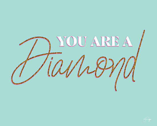 Yass Naffas Designs YND156 - YND156 - You Are a Diamond - 16x12 You are a Diamond, Gold, Glitter, Motivational, Tween, Typography, Signs from Penny Lane