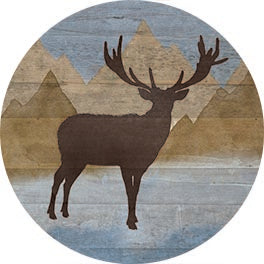 Yass Naffas Designs YND175RP - YND175RP - Moose in the Mountains - 18x18  from Penny Lane