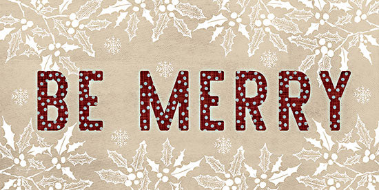 Yass Naffas Designs YND193 - YND193 - Be Merry - 18x9 Christmas, Holidays, Be Merry, Typography, Signs, Textual Art, Holly, Berries, Silhouettes, Winter from Penny Lane