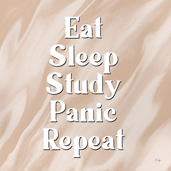 Yass Naffas Designs YND228 - YND228 - Eat, Sleep, Repeat - 12x12 Students, Typography, Signs, Eat Sleep Study Panic Repeat, Motivational from Penny Lane