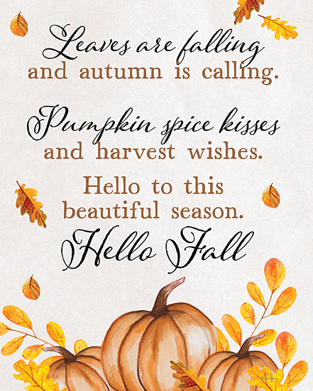 Yass Naffas Designs YND259 - YND259 - Leaves are Falling - 12x16 Fall, Leaves are Falling and Autumn is Calling, Typography, Signs, Textual Art, Pumpkins, Leaves, Decorative from Penny Lane