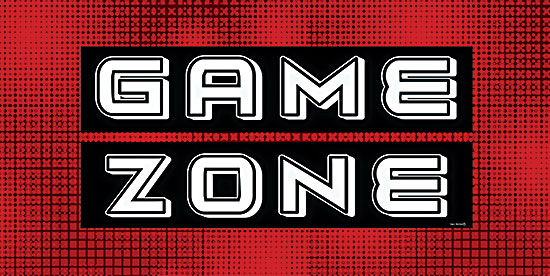 Yass Naffas Designs YND301 - YND301 - Game Zone - 18x9 Gaming, Video Games, Game Zone, Typography, Signs, Textual Art, Graphic Art, Masculine, Children from Penny Lane