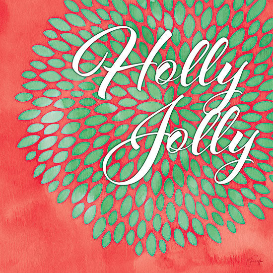 Yass Naffas Designs YND306 - YND306 - Holly Jolly - 12x12 Christmas, Holidays, Holly Jolly, Typography, Signs, Textual Art, Greenery, Winter, Graphic Art from Penny Lane