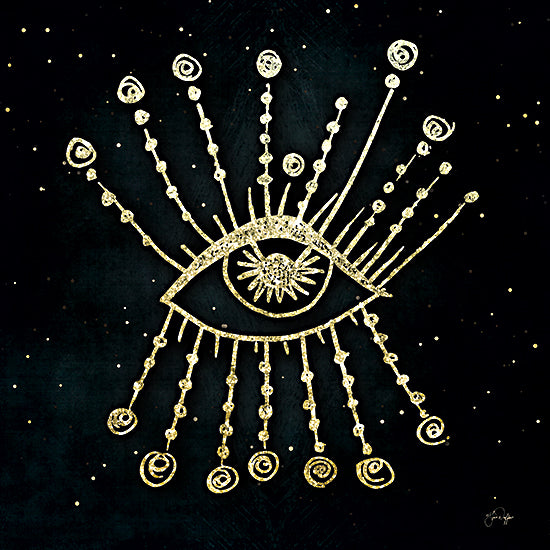 Yass Naffas Designs YND354 - YND354 - Spiritually Mystic Eye - 12x12 Abstract, Celestial, Spiritually Mystic, Eye, Gold, Black from Penny Lane