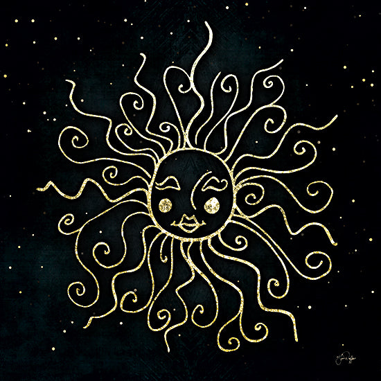 Yass Naffas Designs YND355 - YND355 - Healing Sun - 12x12 Abstract, Celestial, Sun, Sunrays, Gold, Black from Penny Lane
