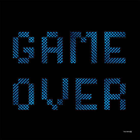Yass Naffas Designs YND363 - YND363 - Game Over - 12x12 Games, Video Games, Game Over, Neon, Typography, Signs, Textual Art, Masculine, Children from Penny Lane