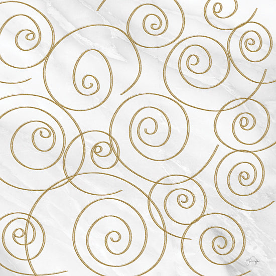 Yass Naffas Designs YND387 - YND387 - Providence Gold - 12x12 Abstract, Swirls, Gold, White, Contemporary from Penny Lane