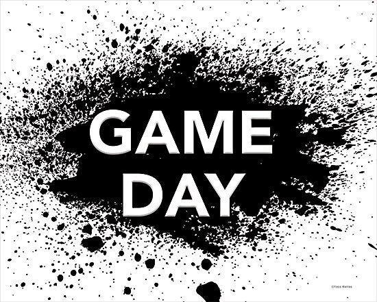 Yass Naffas Designs YND479 - YND479 - Game Day - 16x12 Sports, Game Day, Typography, Signs, Textual Art, Masculine, Splatter Marks, Black & White from Penny Lane
