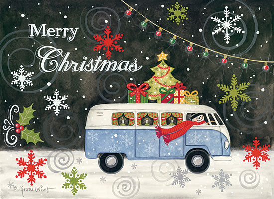 Annie LaPoint ALP1756 - VW Christmas Bus VW Van, Holidays, Winter, Snowflakes, Van, Merry Christmas from Penny Lane