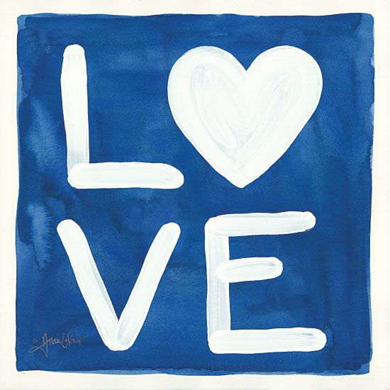 Annie LaPoint ALP1789 - Big Love Love, Heart, Blue & White, Signs from Penny Lane