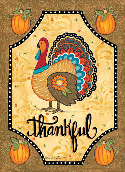Annie LaPoint ALP1791 - Thankful Turkey - 12x16 Turkeys, Pumpkins, Gourds, Patterns, Autumn, Thanksgiving, Holiday from Penny Lane