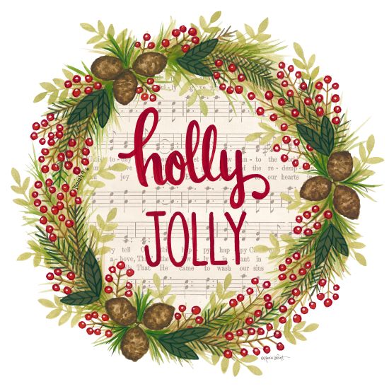 Annie LaPoint ALP1811 - Holly Jolly Holiday Wreath - 12x12 Holidays, Sheet Music, Wreath, Poinsettias, Flowers, Holly, Jolly, Holly and Berries from Penny Lane