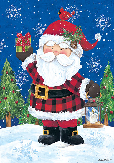 Diane Kater ART1121 - Santa with Lantern - 12x16 Holidays, Santa Claus, Lantern, Cardinals from Penny Lane