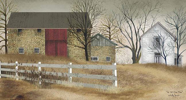 Billy Jacobs BJ103F - Old Stone Barn - Barn, Stone, Fence, Farm from Penny Lane Publishing