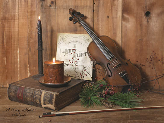 Billy Jacobs BJ442 - O Holy Night - Holiday, Violin, Music, Candle, Pine Sprig, Berries from Penny Lane Publishing