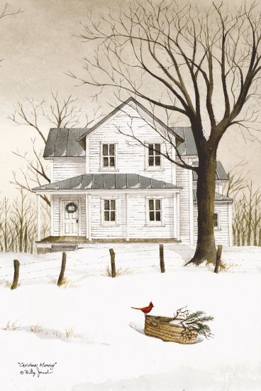 Billy Jacobs BJ463 - Christmas Morning Holidays, White House, Front Porch, Winter, Cardinal from Penny Lane