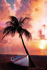 BLUE100 - Palm Tree Sunset - 12x16