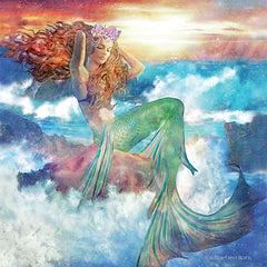 BLUE127 - Sunset Mermaid - 12x12