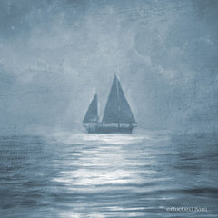 BLUE222 - Solo Blue Sea Sailboat - 12x12