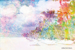 BLUE248 - Rainbow Bright Coast and Palms - 18x12