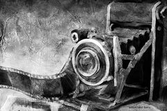 BLUE261 - Vintage Camera Black and White   - 18x12