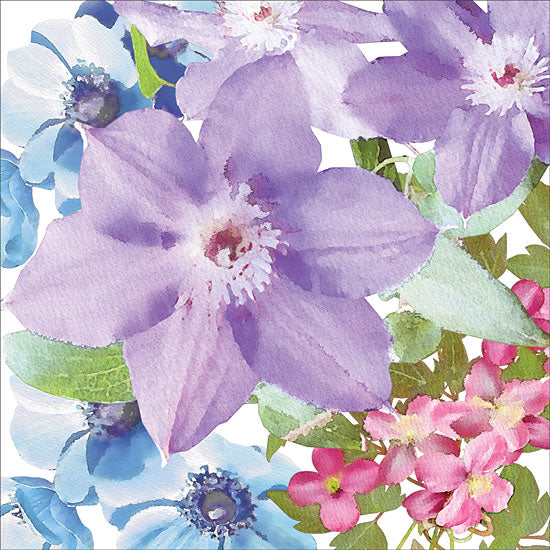 Bluebird Barn BLUE289 - Clematis I - 12x12 Flowers, Clematis, Pink, Blue, Purple, Botanical from Penny Lane