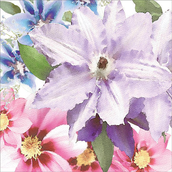 Bluebird Barn BLUE290 - Clematis II - 12x12 Flowers, Clematis, Pink, Blue, Purple, Botanical from Penny Lane