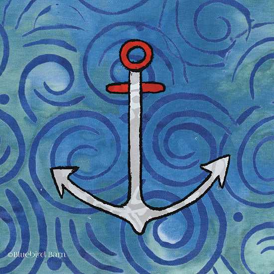 Bluebird Barn BLUE314 - Whimsy Coastal Anchor - 12x12 Coastal, Whimsy, Anchor from Penny Lane