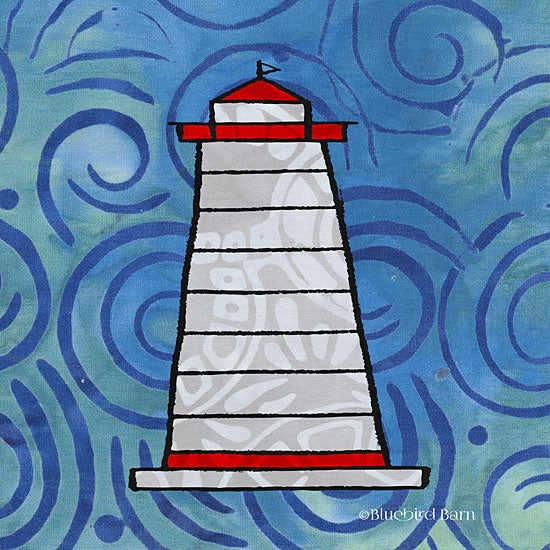 Bluebird Barn BLUE317 - Whimsy Coastal Conch Lighthouse - 12x12 Coastal, Whimsy, Lighthouse from Penny Lane