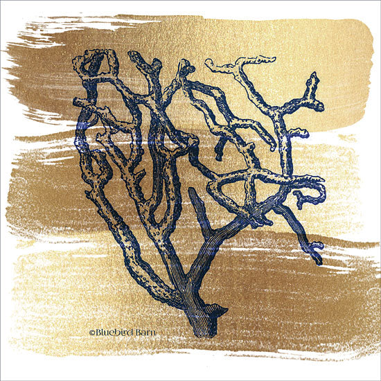 Bluebird Barn BLUE338 - Brushed Gold Branch Coral - 12x12 Brushed Gold, Coral from Penny Lane