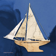 BLUE342 - Sailboat Blue I - 12x12