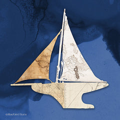 BLUE344 - Sailboat Blue III - 12x12