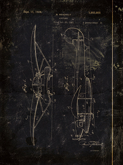 Cloverfield & Co CC136 - Airplane Patent II - Airplane, Blueprints, Patents from Penny Lane Publishing