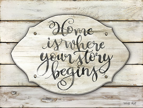 Cindy Jacobs CIN1040 - Home is Where Your Story Begins - Home, Story Begins, Plaque, Shiplap, Wood Planks from Penny Lane Publishing