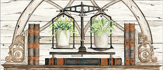 Cindy Jacobs CIN1074 - Balance of Beauty Scale, House Plants, Books, Arches, Neutral, Antiques from Penny Lane