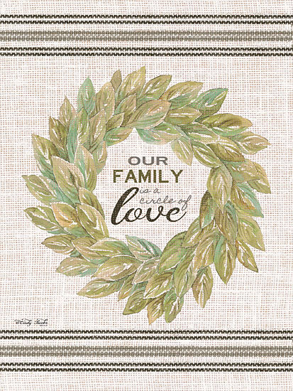 Cindy Jacobs CIN1117 - Our Family Wreath Our Family, Wreath, Greenery, Feed Sack from Penny Lane