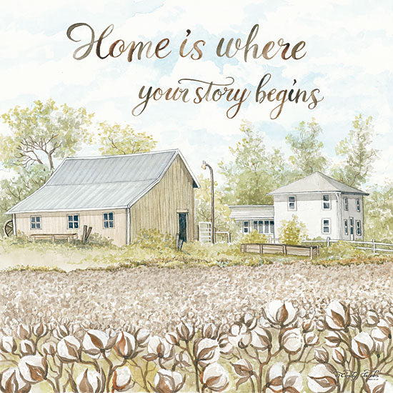 Cindy Jacobs CIN1148 - Home Is Where Your Story Begins Home, Story Begins, Cotton, Field, Barn, Farm from Penny Lane