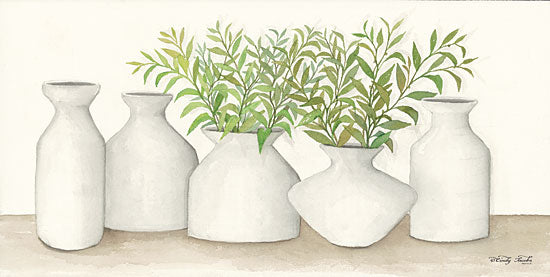 Cindy Jacobs CIN1160 - Simplicity in White II White Clay Pots, Greenery, Plants, Still Life from Penny Lane