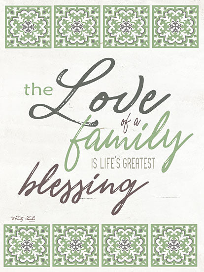 Cindy Jacobs CIN1179 - The Love of a Family Green and Black, Tiles, Love, Family, Blessings, Southwestern from Penny Lane